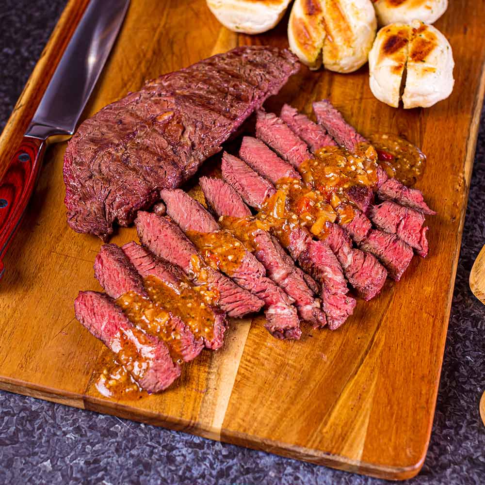 Medalhão de Picanha com Chutney de Abacaxi e Manga